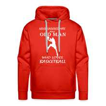 Old Man Loves Basketball - red