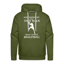 Old Man Loves Basketball - olive green