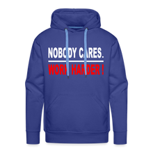 Nobody Cares-Work Harder Hoodie - royal blue