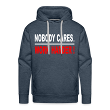 Nobody Cares-Work Harder Hoodie - heather denim