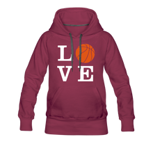 LOVE Basketball-Woman's Hoodie - burgundy