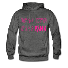 Real Men Wear Pink Hoodie - charcoal gray