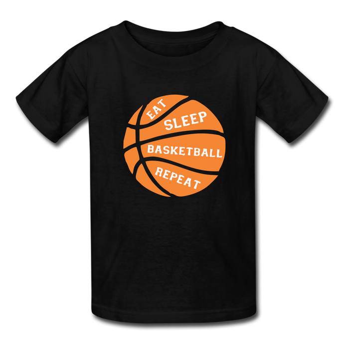 Eat Sleep Basketball Repeat (kids) - black