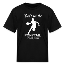 Don't Let The Ponytail Fool You-kid's t-shirt - black