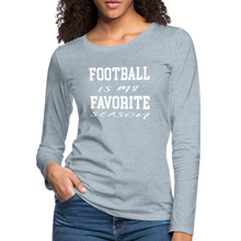 Football is my favorite season long-sleeve t-shirt - heather ice blue