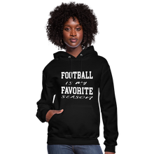 Football is my favorite season (woman's hoodie) - black