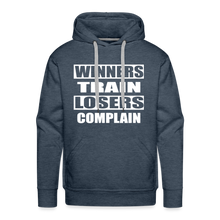 Winners Train-Losers Complain-Men's Hoodie - heather denim