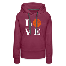 LOVE Basketball-Woman's Hoodie - burgundy