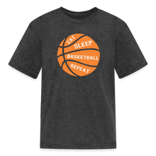 Eat Sleep Basketball Repeat (kids) - heather black