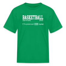 Basketball Definition (kids) - kelly green