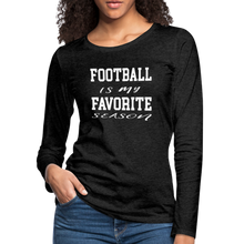 Football is my favorite season long-sleeve t-shirt - charcoal grey