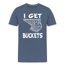 I Get Buckets-Men's Short Sleeve - heather blue