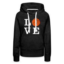 LOVE Basketball-Woman's Hoodie - charcoal grey