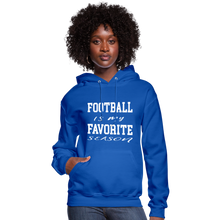 Football is my favorite season (woman's hoodie) - royal blue