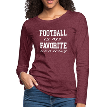 Football is my favorite season long-sleeve t-shirt - heather burgundy