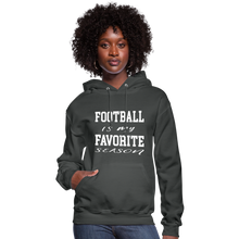 Football is my favorite season (woman's hoodie) - asphalt