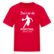 Don't Let The Ponytail Fool You-kid's t-shirt - red