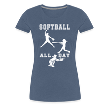 Softball All Day - heather blue