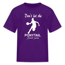 Don't Let The Ponytail Fool You-kid's t-shirt - purple