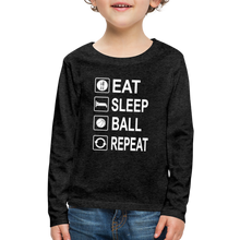 Eat Sleep Ball Repeat (kids) - charcoal grey