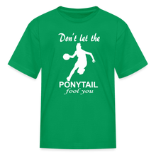 Don't Let The Ponytail Fool You-kid's t-shirt - kelly green