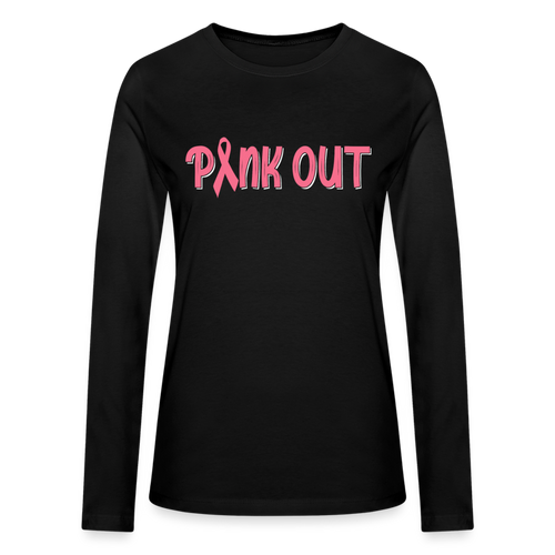 Pink Out (with white outline) - black