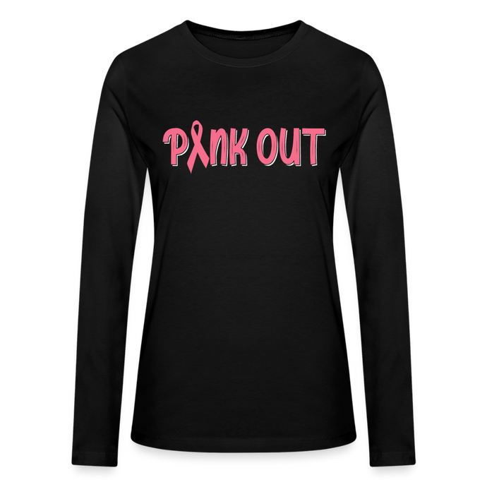 Pink Out (with white outline) - black