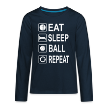 Eat Sleep Ball Repeat (kids) - deep navy