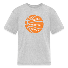 Eat Sleep Basketball Repeat (kids) - heather gray