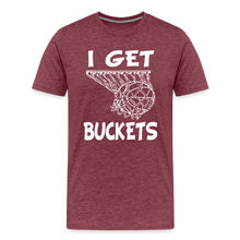 I Get Buckets-Men's Short Sleeve - heather burgundy