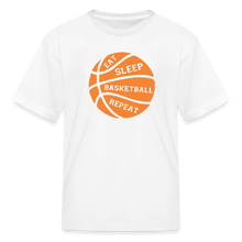 Eat Sleep Basketball Repeat (kids) - white