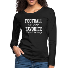 Football is my favorite season long-sleeve t-shirt - black