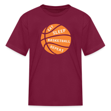 Eat Sleep Basketball Repeat (kids) - burgundy