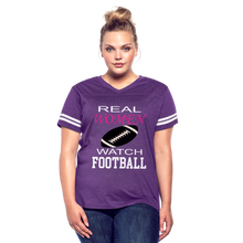 Real Women Watch Football - vintage purple/white