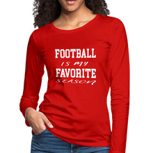 Football is my favorite season long-sleeve t-shirt - red