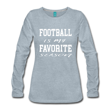 Football is my favorite season long-sleeve t-shirt - heather ice blue