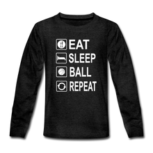 Eat Sleep Ball Repeat (kids) - charcoal gray