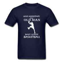 Never Underestimate An Old Man t-shirt - navy