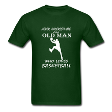Never Underestimate An Old Man t-shirt - forest green