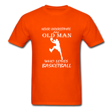 Never Underestimate An Old Man t-shirt - orange