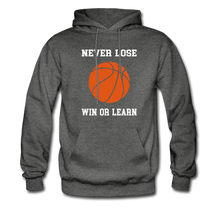 NEVER LOSE-WIN OR LEARN - charcoal gray