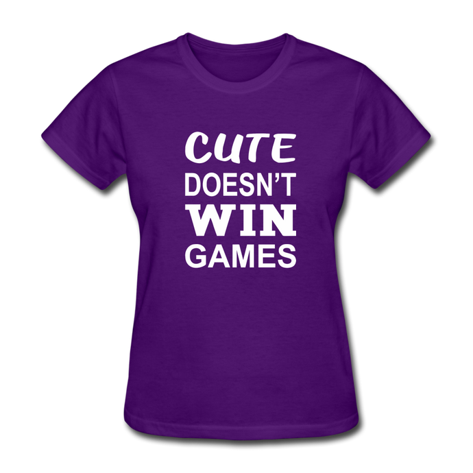 Cute Doesn't Win Games - purple