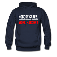 Nobody Cares-Work Harder Hoodie - navy