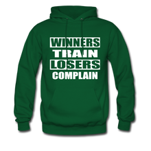 Winners Train-Losers Complain-Men's Hoodie - forest green