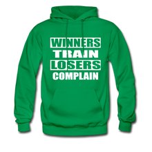 Winners Train-Losers Complain-Men's Hoodie - kelly green
