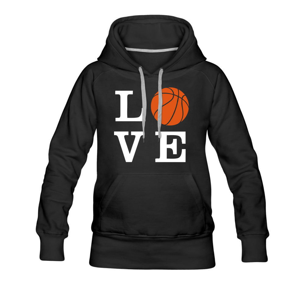 LOVE Basketball-Woman's Hoodie - black