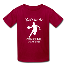 Don't Let The Ponytail Fool You-kid's t-shirt - dark red