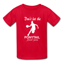 Don't Let The Ponytail Fool You-kid's t-shirt - red