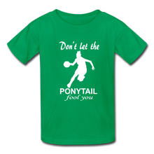 Don't Let The Ponytail Fool You-kid's t-shirt - kelly green