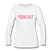 Pink Out (with white outline) - white